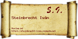Steinbrecht Iván névjegykártya
