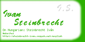 ivan steinbrecht business card